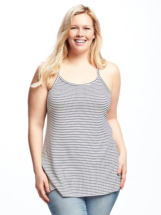 View large product image 1 of 1. High-Neck Plus-Size Swing Tank