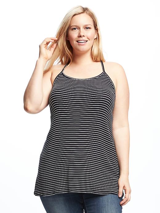 View large product image 1 of 1. High-Neck Plus-Size Swing Tank