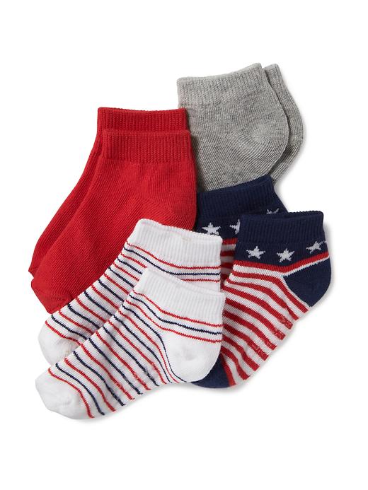View large product image 1 of 1. Non-Skid Ankle Socks 4-Pack For Toddler & Baby