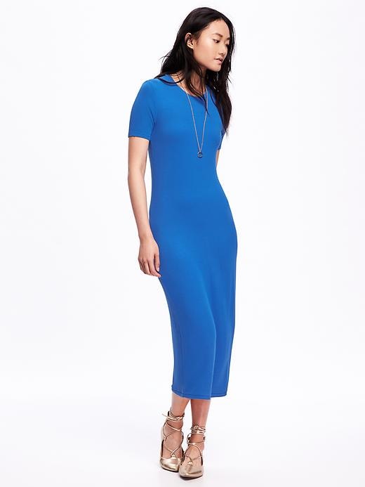 View large product image 1 of 1. Fitted Rib-Knit Midi for Women