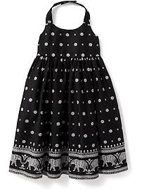 View large product image 3 of 3. Printed Halter Maxi Dress for Toddler Girls