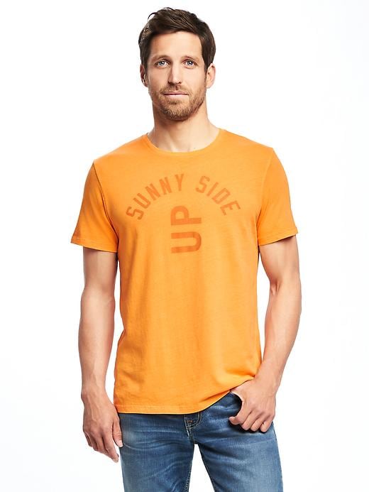 Image number 1 showing, Garment-Dyed Graphic Tee for Men