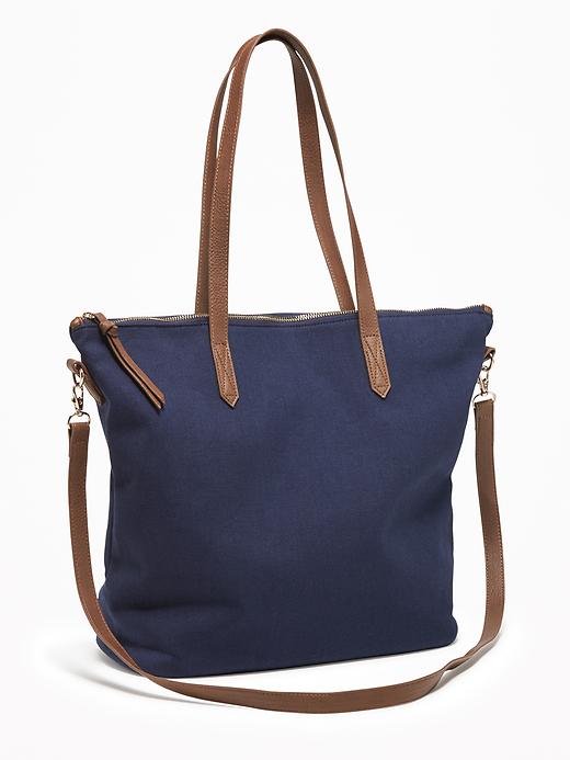 View large product image 1 of 2. Canvas Zippered Tote for Women