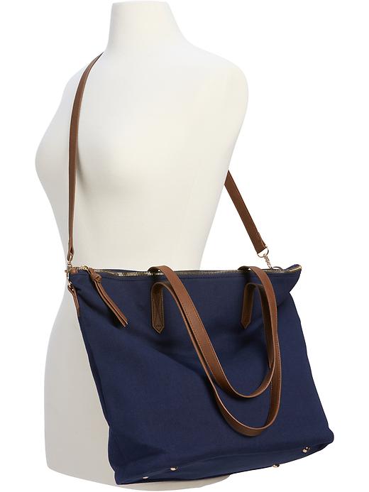 View large product image 2 of 2. Canvas Zippered Tote for Women