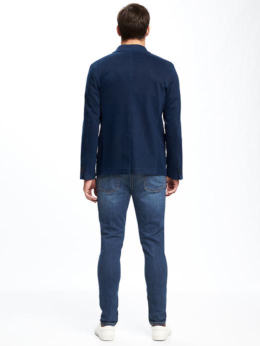 Image number 2 showing, Indigo Jersey Blazer for Men