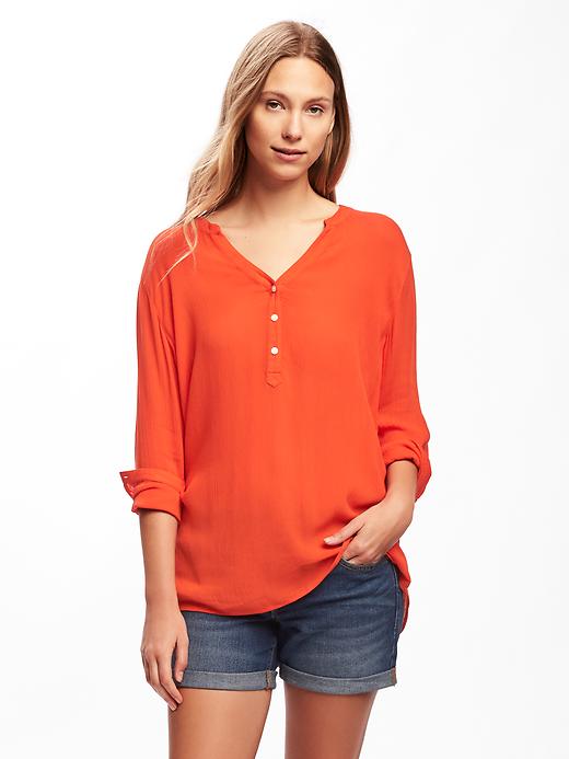 Image number 1 showing, Relaxed Lightweight Tunic for Women