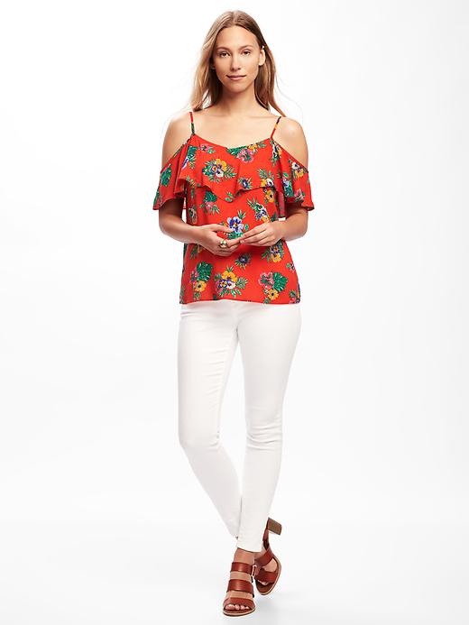 Image number 3 showing, Relaxed Off-the-Shoulder Floral Cami for Women