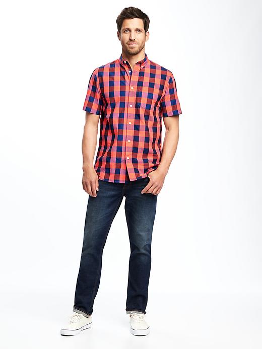Image number 3 showing, Slim-Fit Classic Plaid Shirt For Men