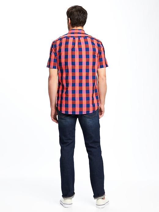 Image number 2 showing, Slim-Fit Classic Plaid Shirt For Men