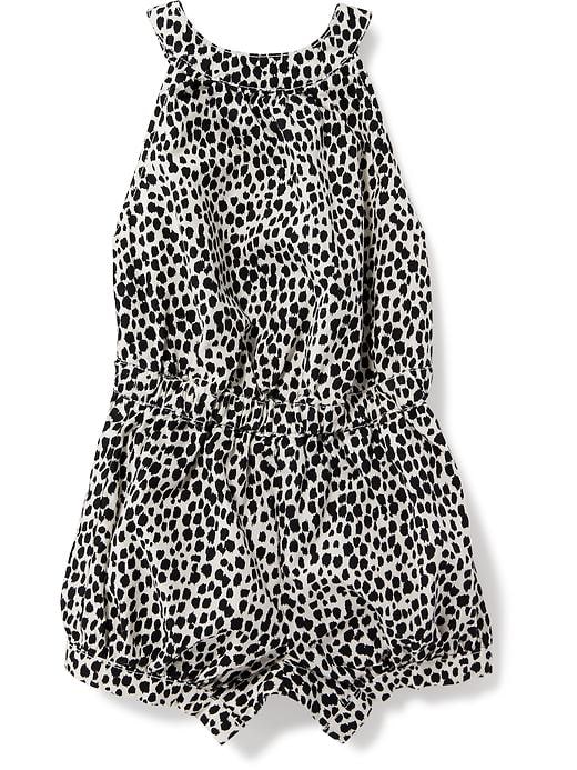 View large product image 1 of 2. Cheetah-Print Romper for Baby