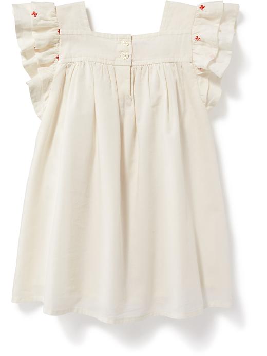 View large product image 2 of 2. Embroidered Flutter-Sleeve Dress for Baby