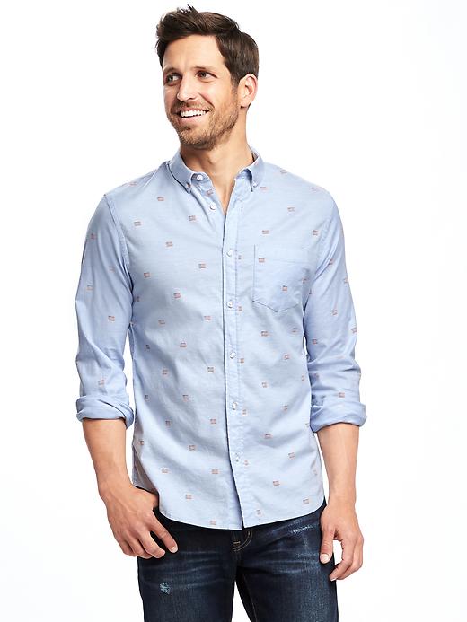 Image number 1 showing, Slim-Fit Summer-Weight Oxford Shirt For Men