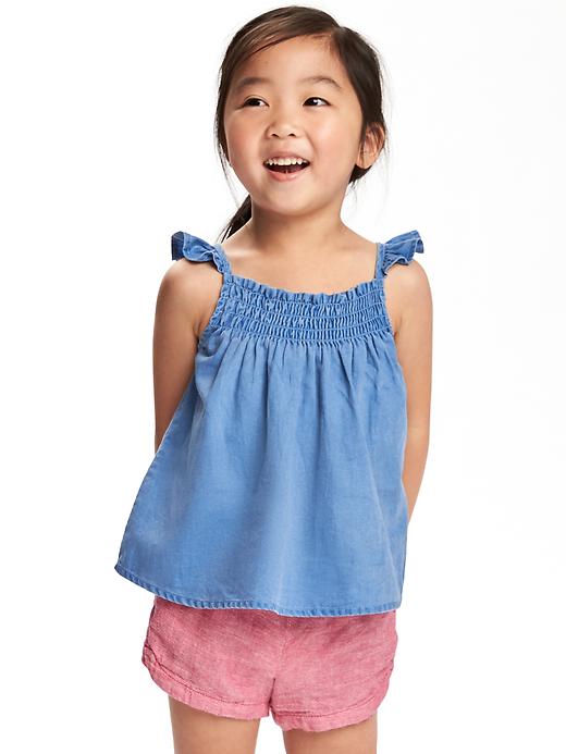 View large product image 1 of 3. Smocked Chambray Top for Toddler