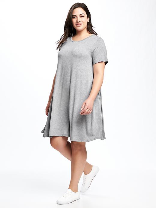 Image number 1 showing, Plus-Size Jersey Swing Dress