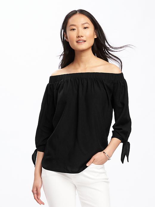 Image number 1 showing, Relaxed Off-the-Shoulder Top for Women