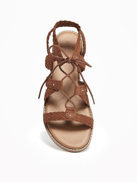 Image number 3 showing, Braided Lace-Up Sandals for Women