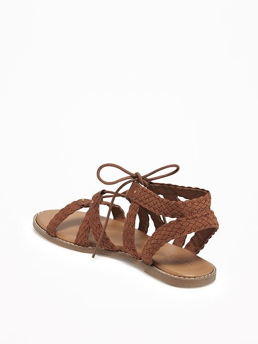 Image number 4 showing, Braided Lace-Up Sandals for Women