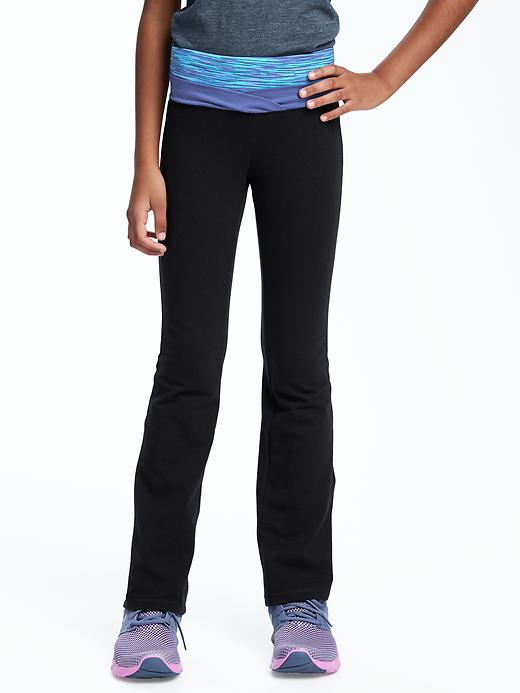 View large product image 2 of 2. Go-Dry Cool Fitted Yoga Pants for Girls