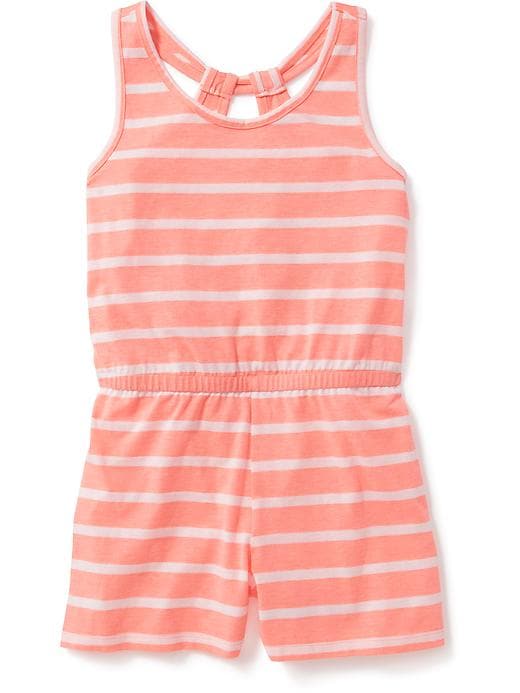 View large product image 1 of 1. Keyhole-Back Jersey Romper for Girls