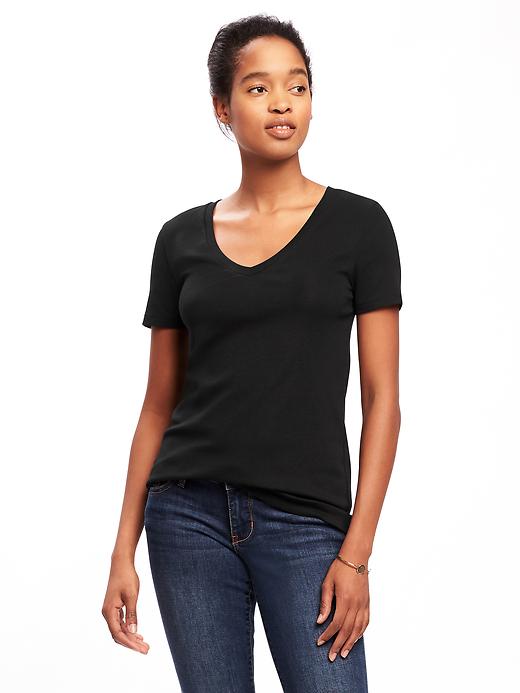 View large product image 1 of 1. Slim-Fit V-Neck Tee for Women