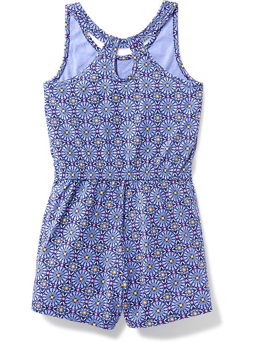 View large product image 2 of 2. Keyhole-Back Jersey Romper for Girls