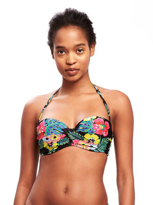 Image number 1 showing, Twist-Front Bandeau Bikini Top for Women