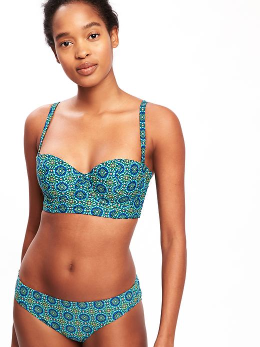 Image number 4 showing, Underwire Long-Line Balconette Bikini Top for Women