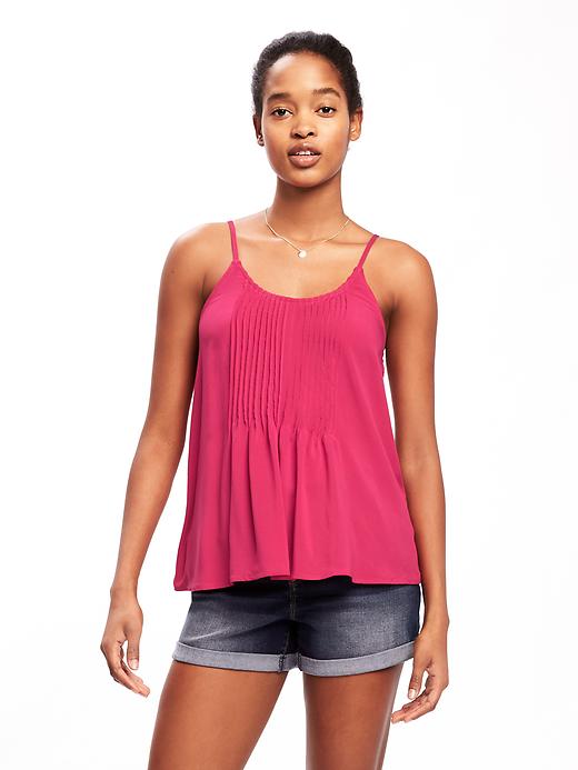 Image number 1 showing, Pintuck Cami Swing Tank for Women