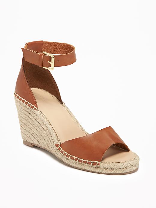 Image number 1 showing, Ankle-Strap Peep-Toe Espadrilles for Women