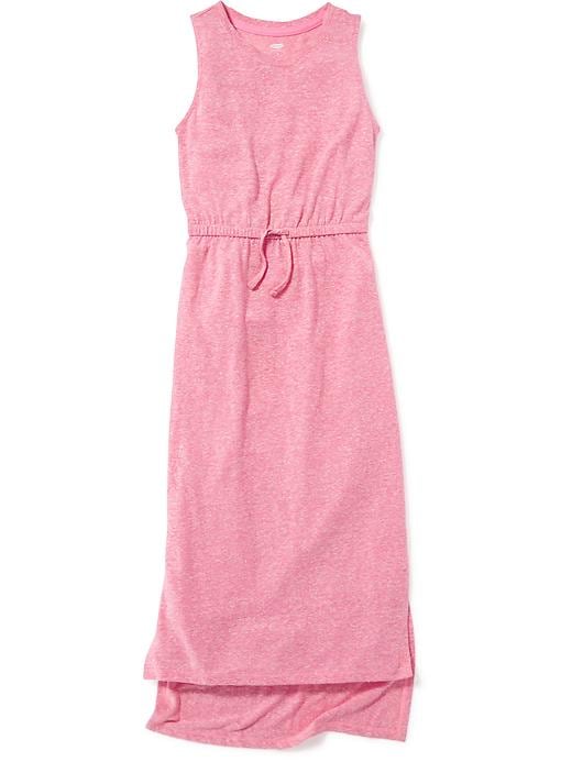 View large product image 1 of 1. High-Neck Tie-Waist Maxi Dress for Girls