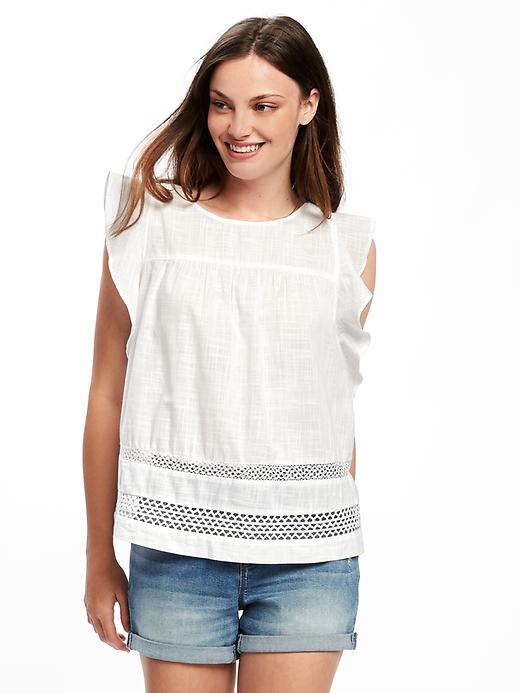 Image number 1 showing, Ruffle-Trim Swing Top for Women