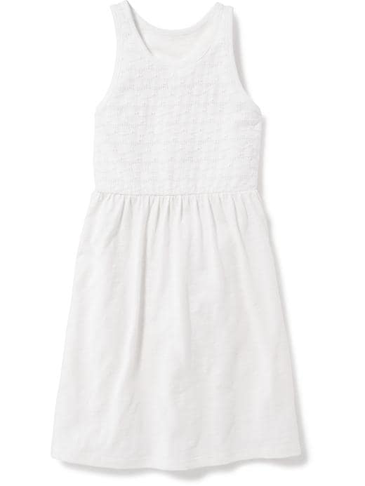 View large product image 1 of 1. Lace-Bodice Fit & Flare Dress for Girls