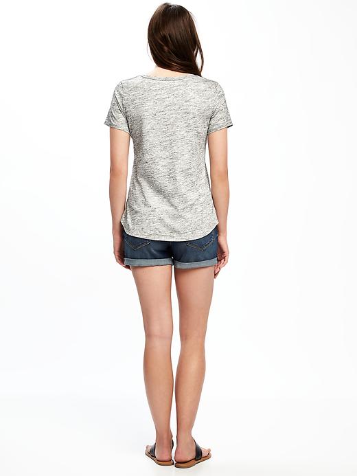 Image number 2 showing, Relaxed Graphic Curved-Hem Tee for Women