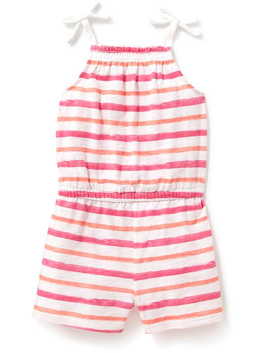 View large product image 2 of 2. Tie-Strap Romper for Toddler Girls