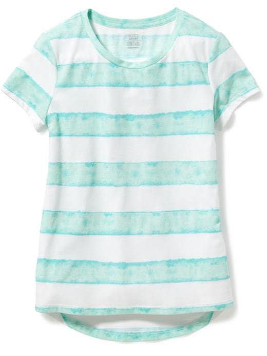 View large product image 1 of 1. Relaxed Hi-Lo Scoop-Neck Tee for Girls