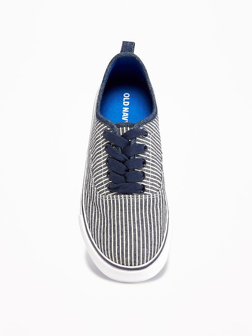 View large product image 2 of 3. Striped Chambray Sneakers for Boys