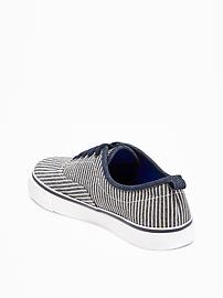 View large product image 3 of 3. Striped Chambray Sneakers for Boys