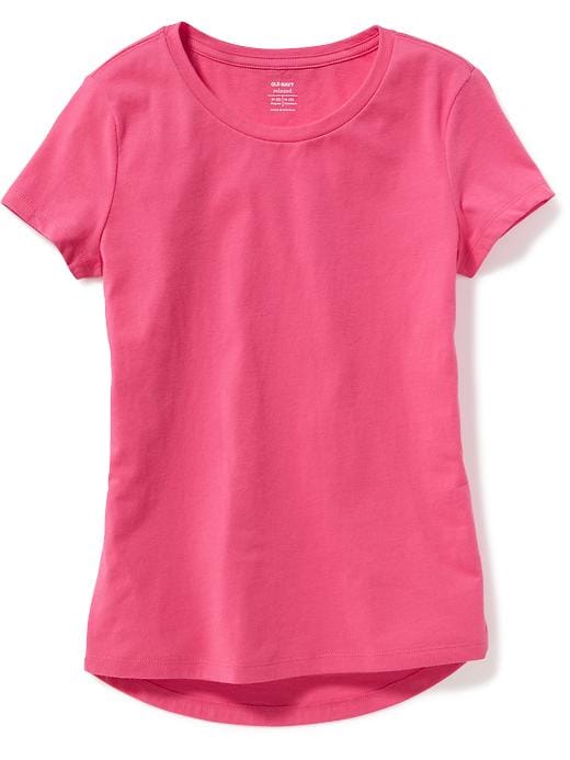 View large product image 1 of 1. Relaxed Scoop-Neck Tee for Girls