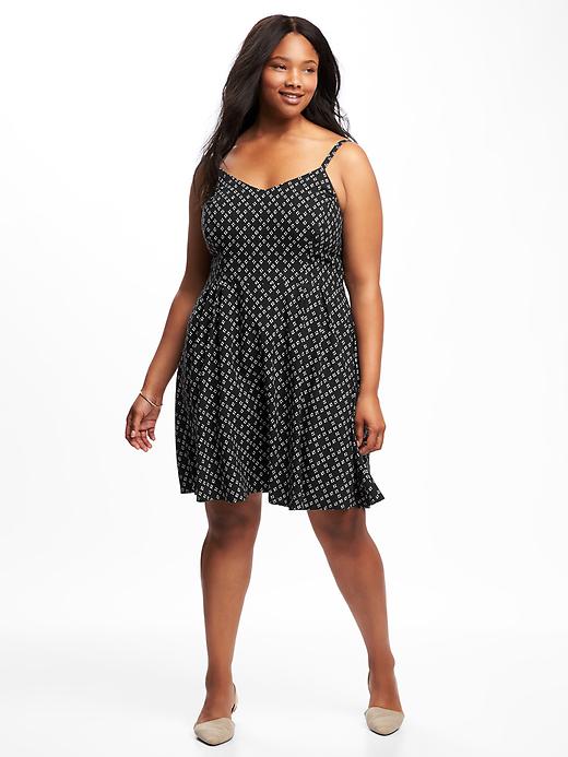 Image number 1 showing, Plus-Size Fit & Flare Cami Dress