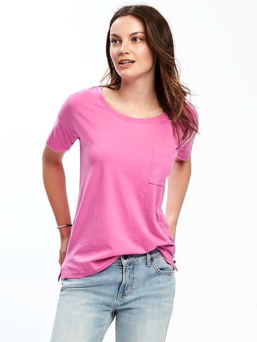 View large product image 1 of 1. Boyfriend Pocket Tee for Women