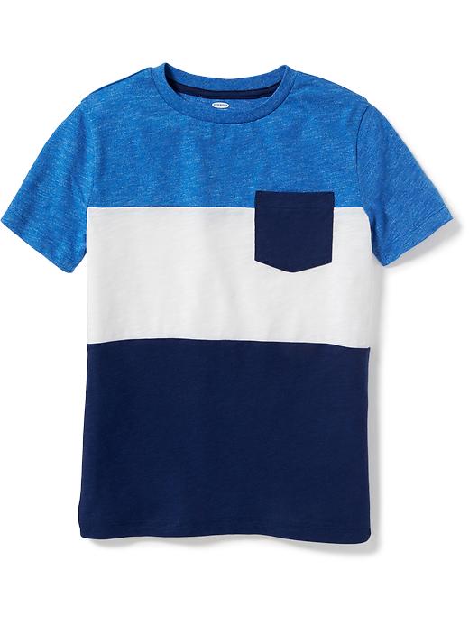 View large product image 1 of 1. Color-Blocked Crew-Neck Tee For Boys