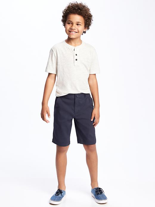 View large product image 2 of 2. Moisture-Wicking Built-In Flex Uniform Shorts for Boys