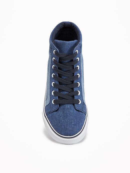 View large product image 2 of 3. Chambray High-Tops for Boys