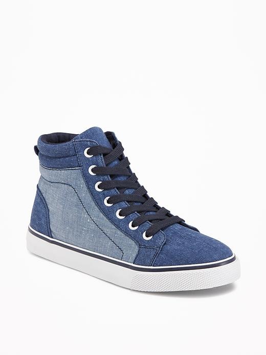 View large product image 1 of 3. Chambray High-Tops for Boys