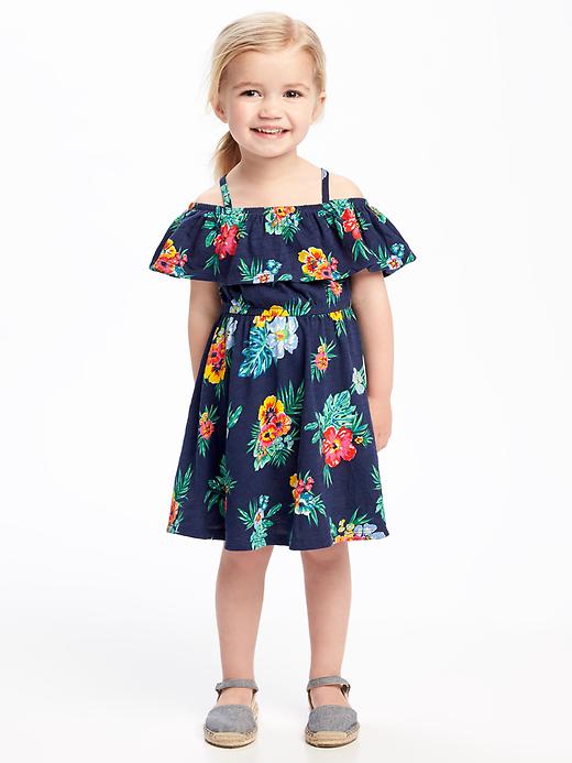 View large product image 1 of 1. Fit & Flare Off-the-Shoulder Dress for Toddler