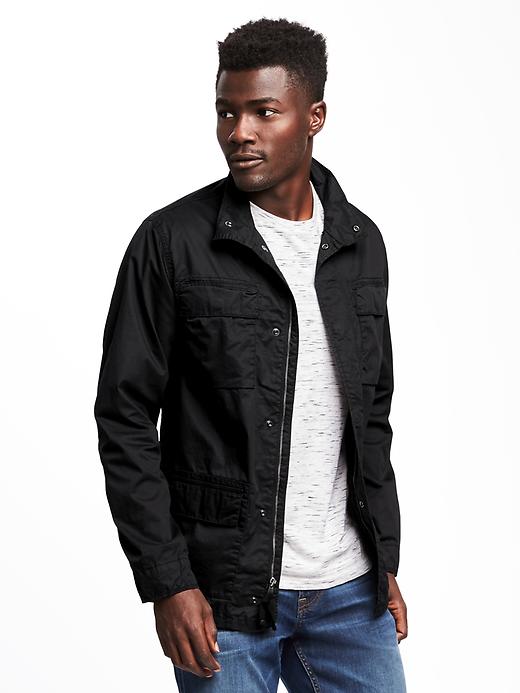 Image number 1 showing, Lightweight Twill Military Jacket for Men