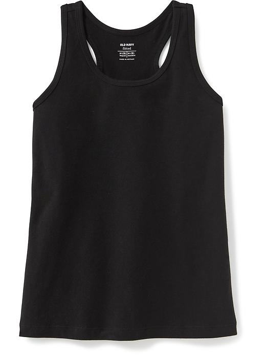 View large product image 1 of 1. Fitted Racerback Tank for Girls