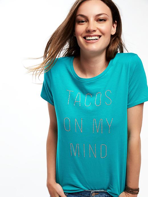 Image number 4 showing, Relaxed Graphic Crew-Neck Tee for Women