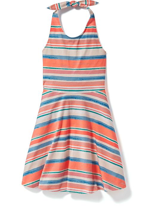 View large product image 1 of 2. Fit & Flare Halter Dress for Girls