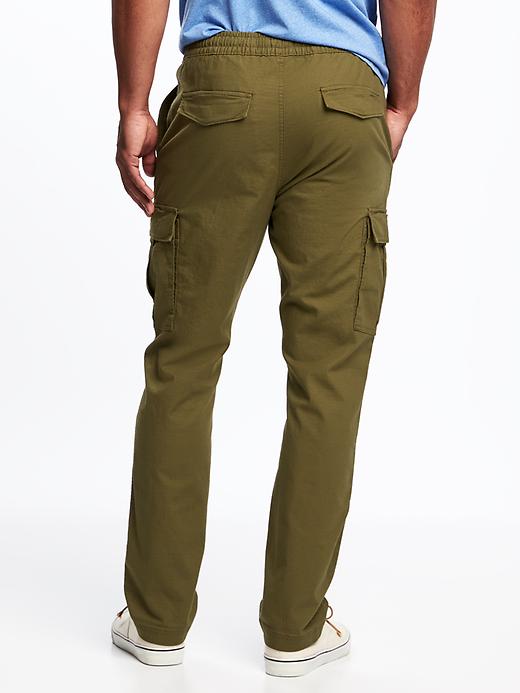 View large product image 2 of 2. Slim Built-In Flex Drawstring Cargos for Men